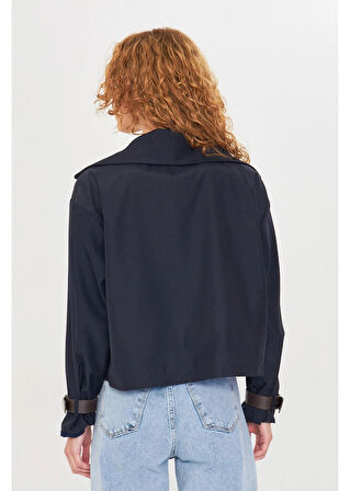 Kruvaze Suya Dayanıklı Trençkot 