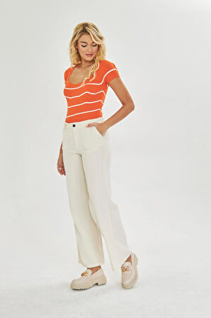 Elastik Bel Bol Paça Soft Pantolon 