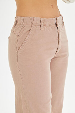 Elastik Bel Bol Paça Soft Pantolon - Mocha