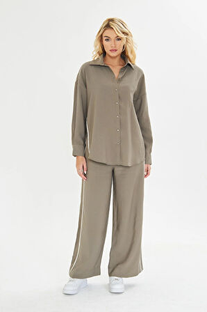 Şerit Detaylı Modal Gömlek 