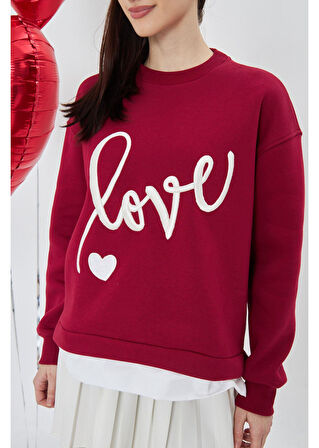 Love Nakışlı Sweatshirt 