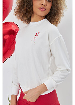 Arkası Yazı Baskılı Sweatshirt 