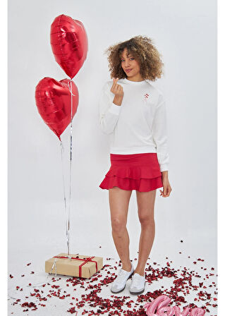 Arkası Yazı Baskılı Sweatshirt 