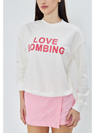 Love Bombing Baskılı Sweatshirt 
