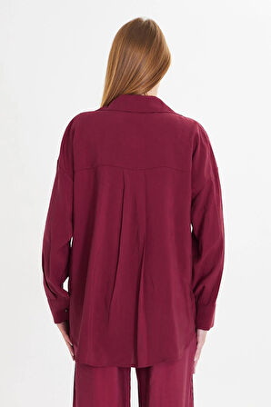 Şerit Detaylı Modal Gömlek 