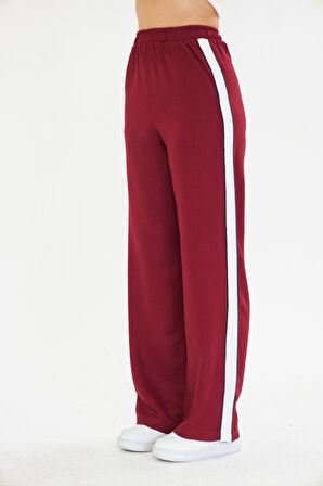 Şeritli Bol Paça Pantolon 