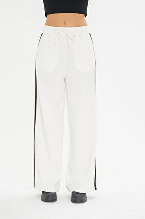 Yanları Şeritli Poliviskon Pantolon 