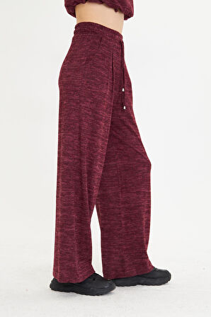 Pileli Beli Lastikli Triko Pantolon 