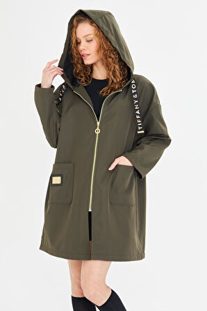 Kapüşonlu Suya Dayanıklı Trençkot 