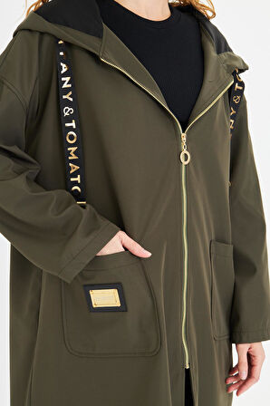 Kapüşonlu Suya Dayanıklı Trençkot 