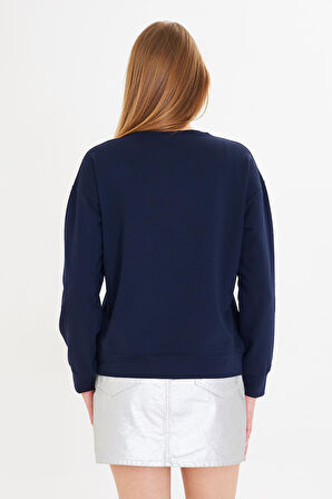 Astroloji Baskılı İki İplik Sweatshirt 