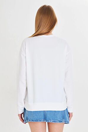 Bisiklet Baskılı İki İplik Sweatshirt 