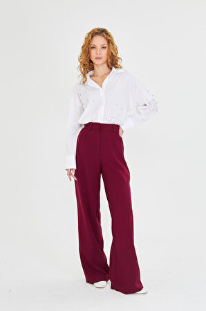 Kemeri Tokalı Atlas Pantolon 