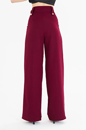 Kemeri Düğme Detaylı Atlas Pantolon 