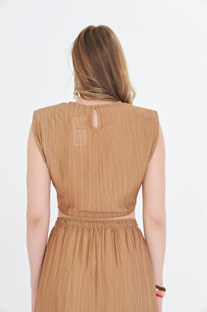 Çizgili Önü Bağlamalı Bluz