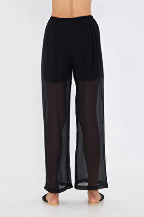 Elastik Bel İnce Bol Paça Pantolon