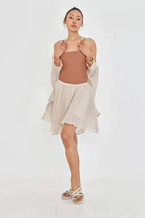 Kırışık Şort Etek