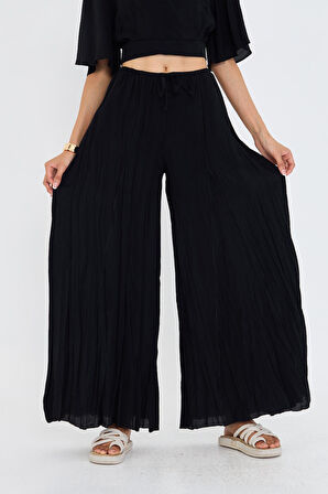 Parçalı Bağcıklı İnce Pantolon