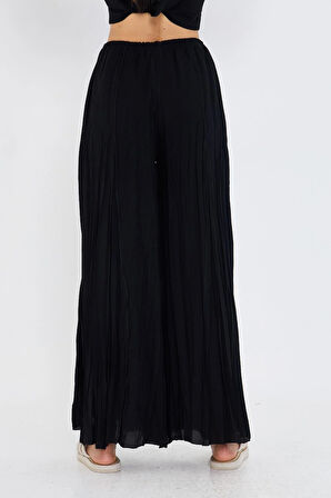 Parçalı Bağcıklı İnce Pantolon