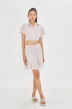 Beli Lastikli Gofre Etek