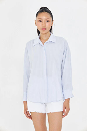 Çizgili Pullu Gömlek