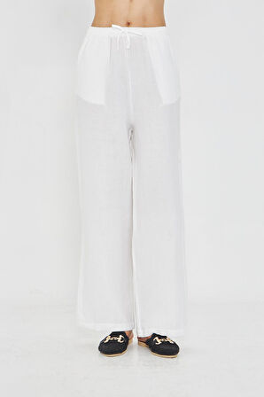 Lastikli Müslin Pantolon