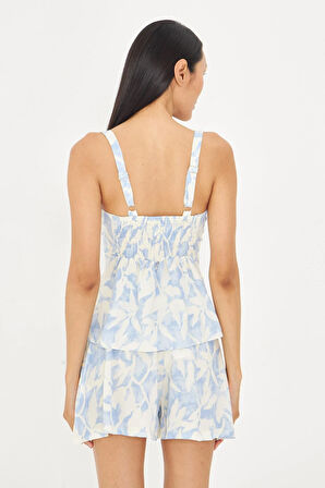 Askılı Desenli Bluz