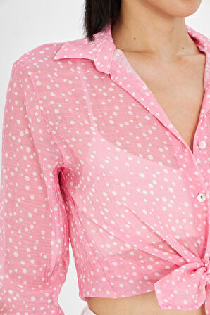 Puantiye Desenli Gömlek