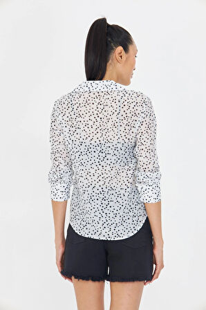 Puantiye Desenli Gömlek