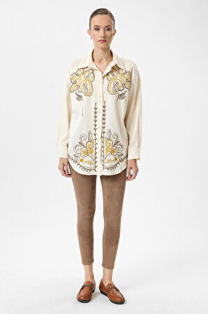 Lale Nakışlı Gömlek