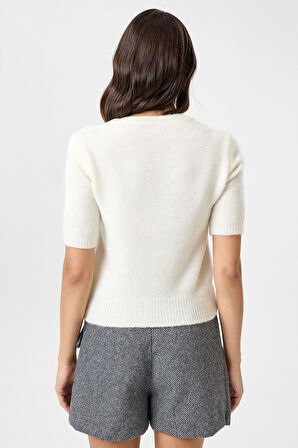 Kısa Kollu Crop Triko