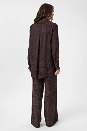 Desenli Saten Gömlek