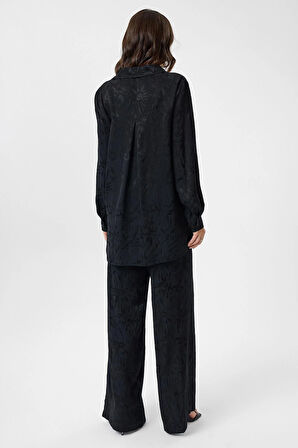 Desenli Saten Gömlek