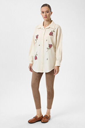 Gül Nakışlı Gömlek