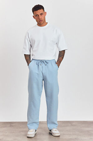 Beli Lastikli Bağcıklı Bol Kesim Pantolon AG-Y23113LNS