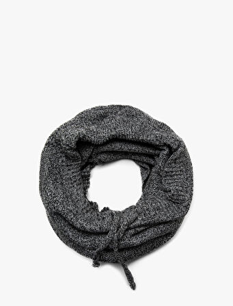 Bağlama Detaylı Örgü Boyunluk