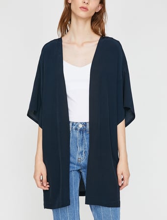 Pul Detaylı Kimono