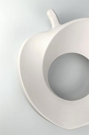 Elma Dekoratif Obje Seramik Bisküvi - Küçük (Ham Ürün)