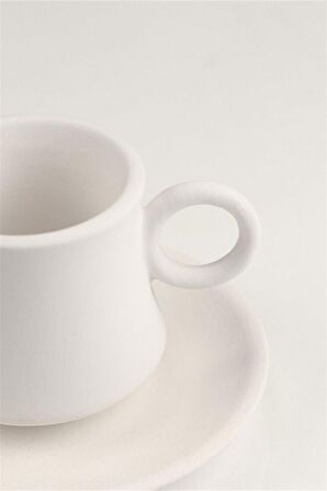 Kazan Kahve Fincanı | Seramik Bisküvi 6'lı (Ham Ürün)