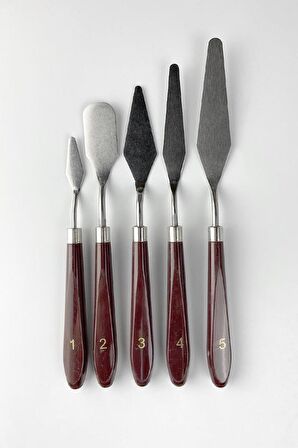 Metal Spatula Set 5'li Kahverengi