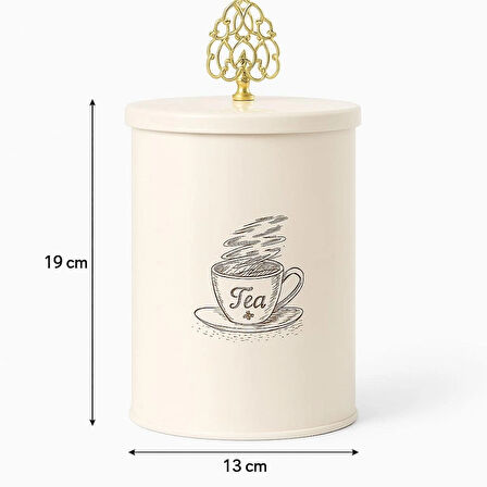 Dekorasyaa Çay Kavanoz Metal 1200ml