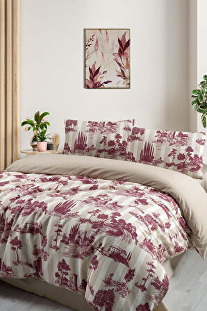 Çift Kişilik Nevresim Takımı Helena Krem - 200x220