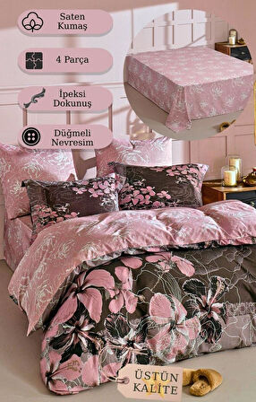 Nevresim Takımı Linen Serisi Berry