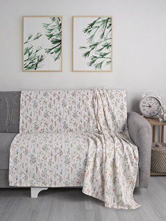 Çift Kişilik Baskılı Pike Yatak Örtüsü Daisy 200x230 cm