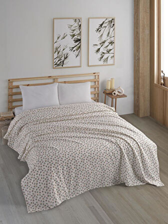 Çift Kişilik Baskılı Pike Yatak Örtüsü Daisy 200x230 cm