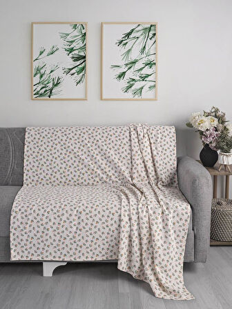 Çift Kişilik Baskılı Pike Yatak Örtüsü Daisy 200x230 cm