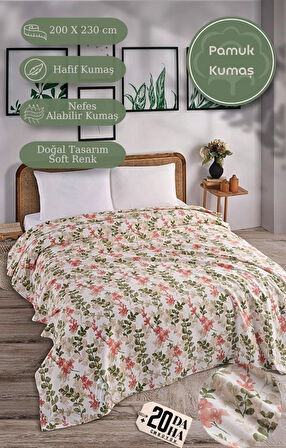 Çift Kişilik Baskılı Pike Yatak Örtüsü Daisy 200x230 cm