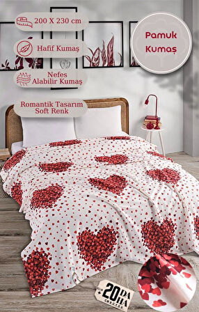 Çift Kişilik Baskılı Pike Yatak Örtüsü Daisy 200x230 cm