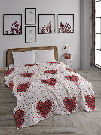 Çift Kişilik Baskılı Pike Yatak Örtüsü Daisy 200x230 cm