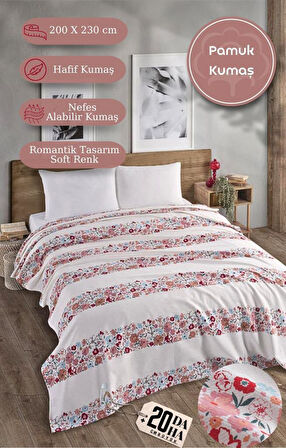Çift Kişilik Baskılı Pike Yatak Örtüsü Daisy 200x230 cm